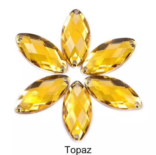 Topaz Navette - Acrylic