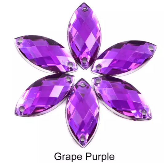 Grape Purple Navette - Acrylic