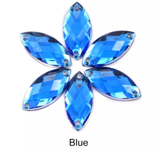 Blue Navettes - Acrylic