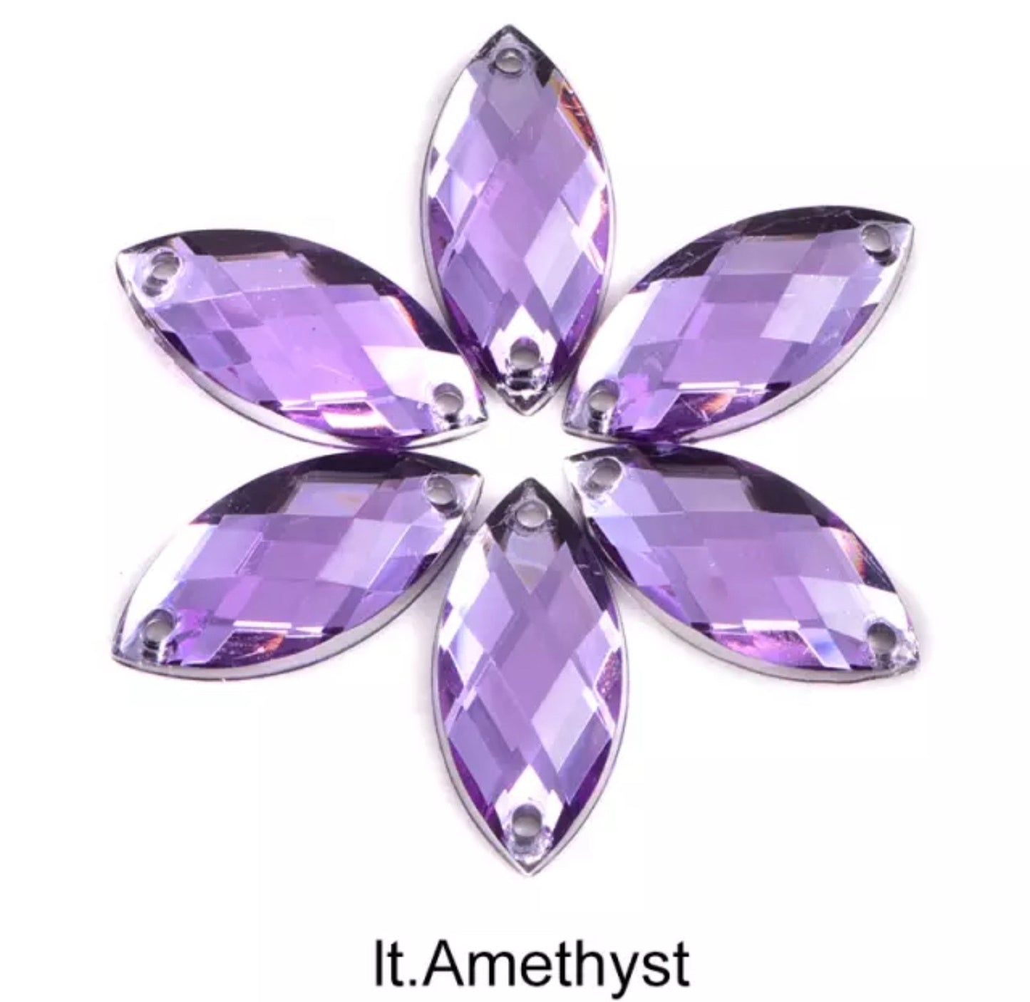 Light Amethyst Navette - Acrylic