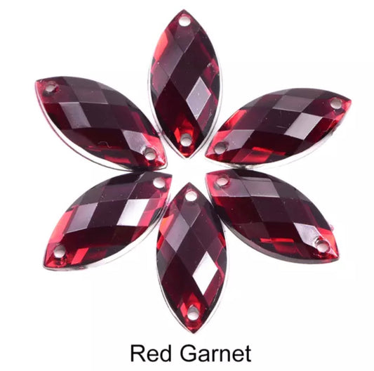Garnet Navette - Acrylic