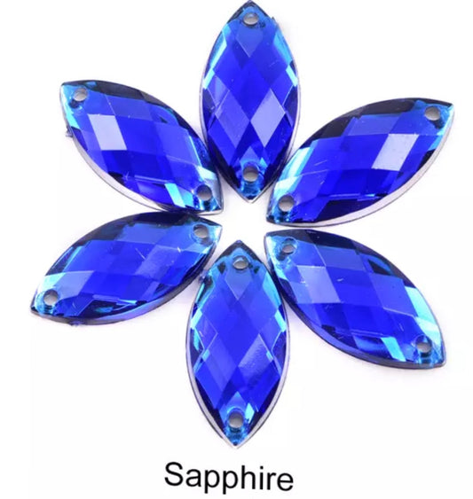 Sapphire Navette - Acrylic