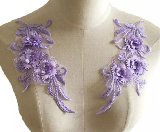 3D Flower Applique SML - 3D#66 - 3 Colours