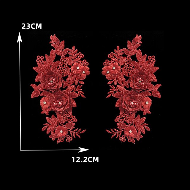 Medium Flowers and Pearls #2 - 3D#37- 6 Colours