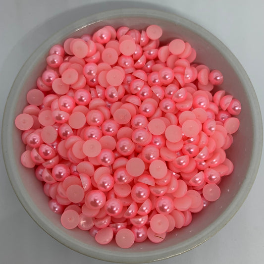 Coral Pink - 1/2 Pearls