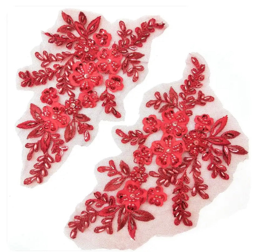 Beaded Flower Applique #4