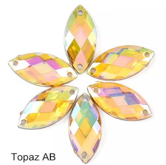 Topaz AB Navette - Acrylic