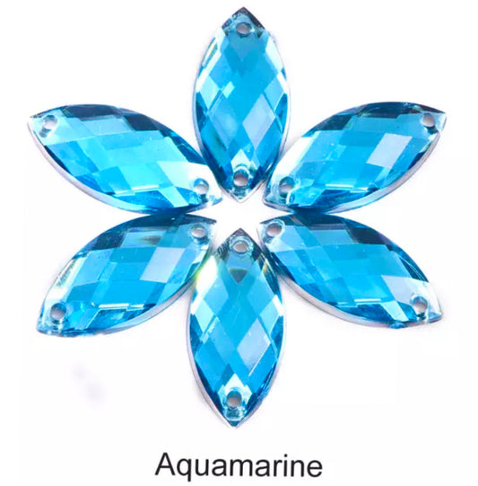 Aquamarine Navette - Acrylic