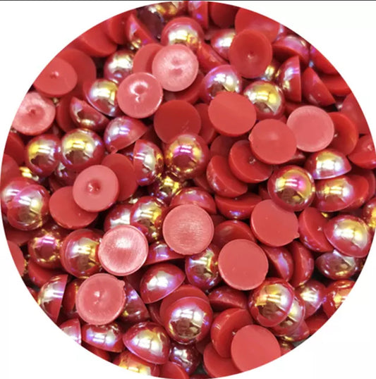 Red AB - 1/2 Pearls
