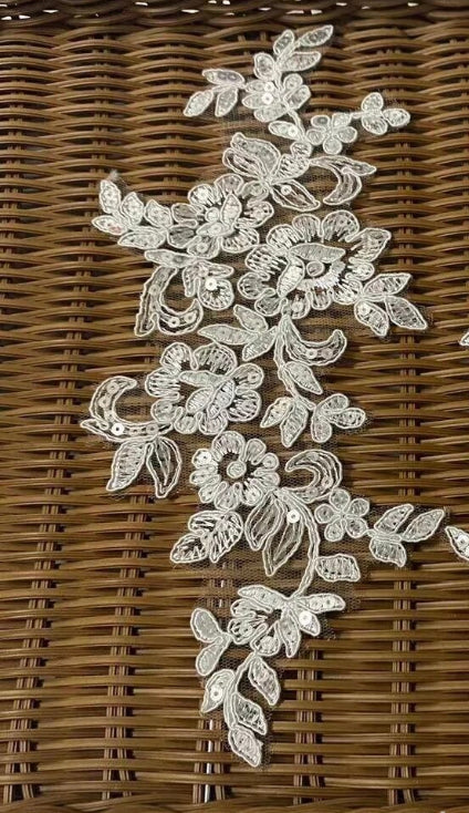 White Sequin Applique - LA#20