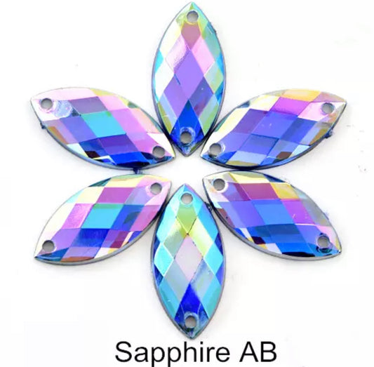 Sapphire AB Navette - Acrylic