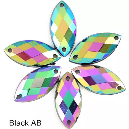 Black AB Navette - Acrylic