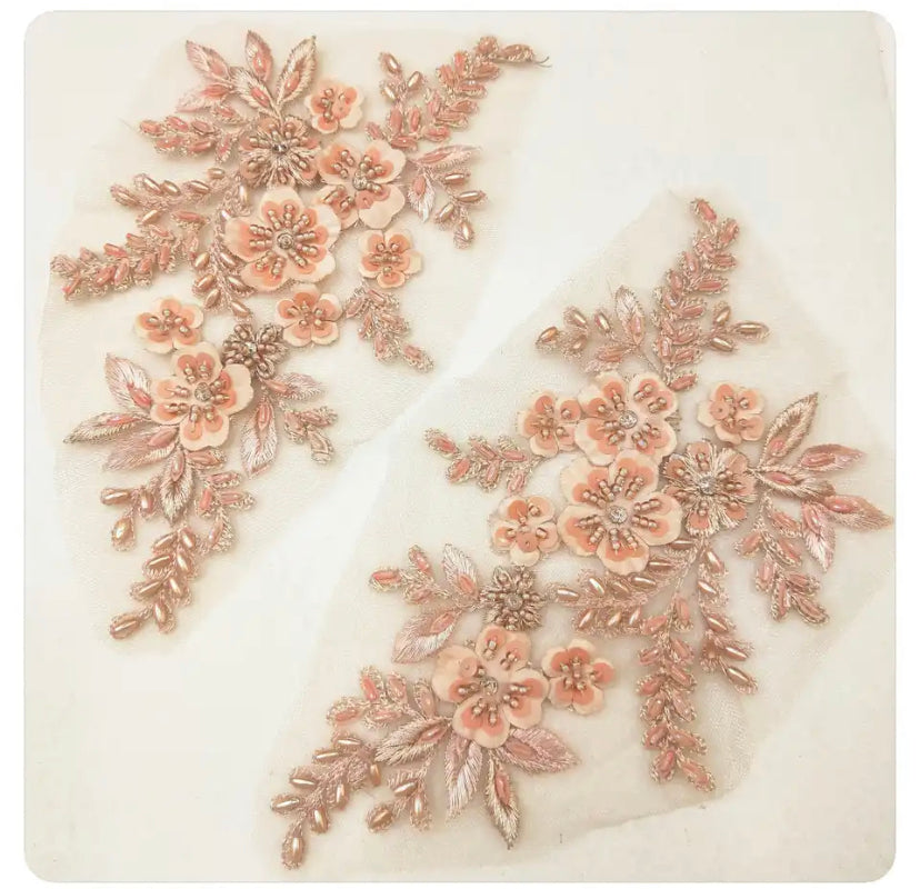 Beaded Flower Applique #4