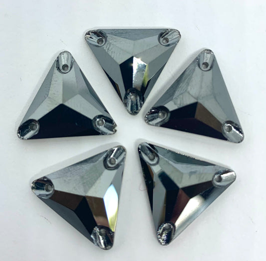 K9 Jet Hematite Triangle