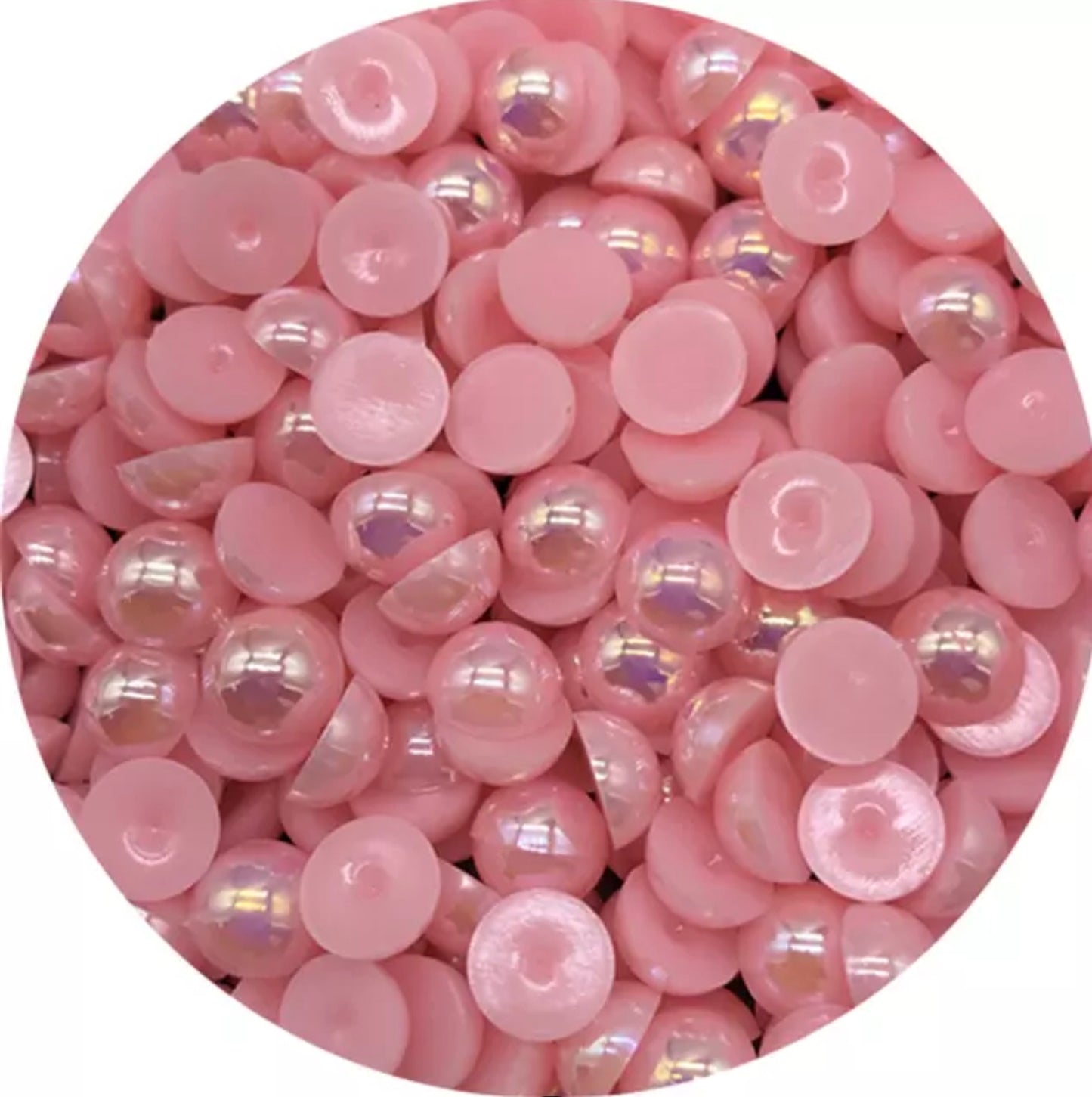 Light pink AB - 1/2 Pearls