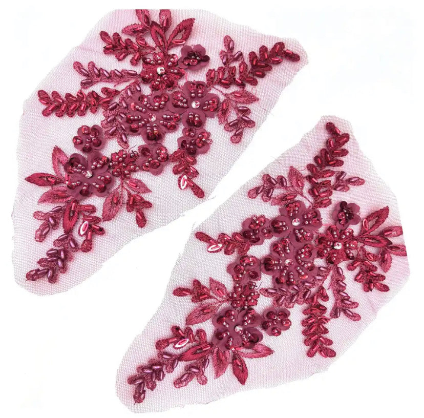 Beaded Flower Applique #4