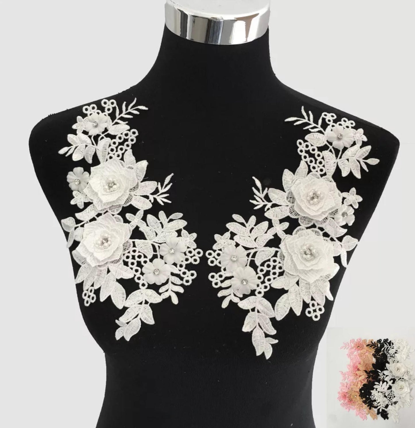 Medium Flowers and Pearls #2 - 3D#37- 6 Colours