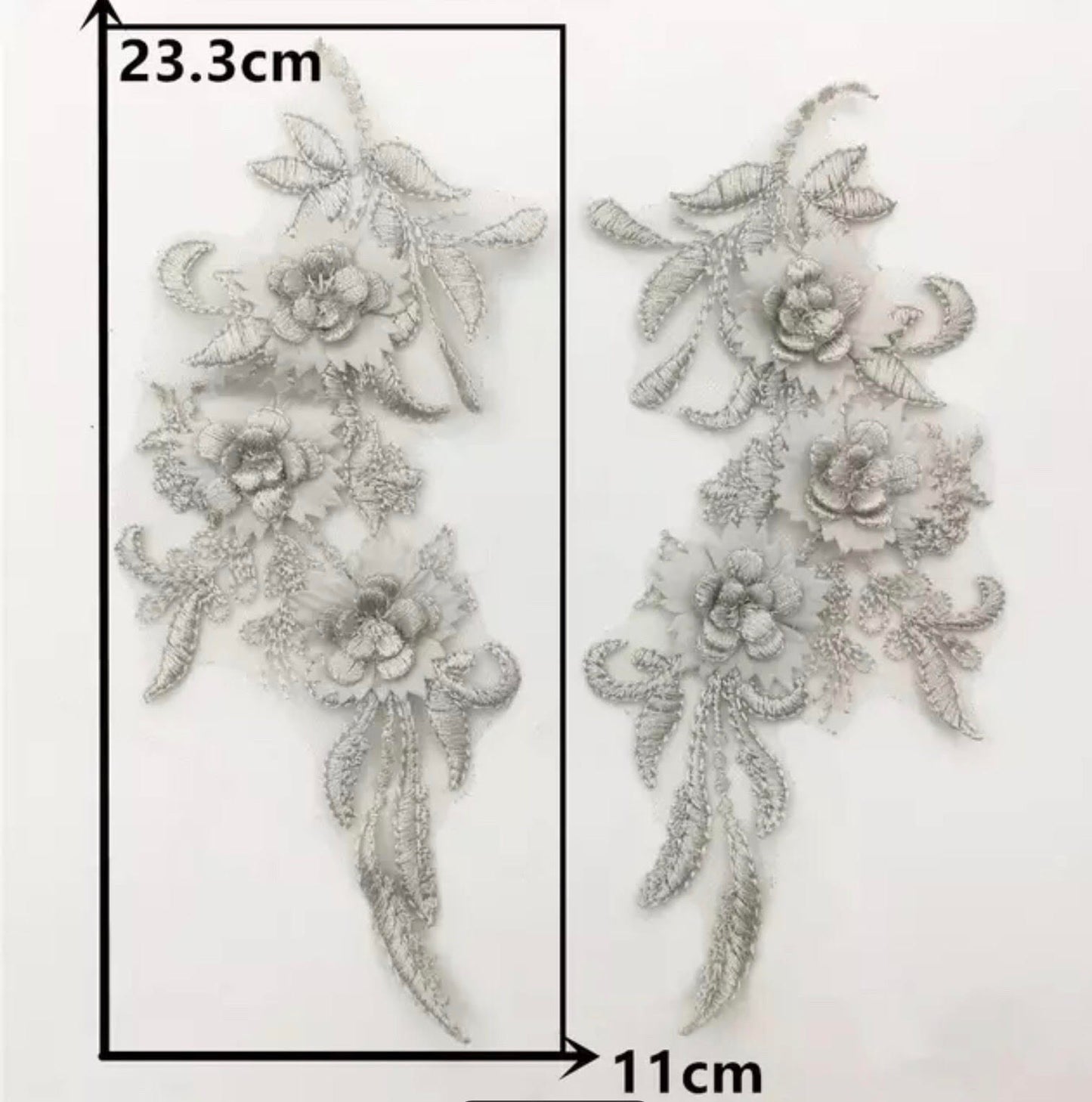 3D Flower Applique SML - 3D#66 - 3 Colours