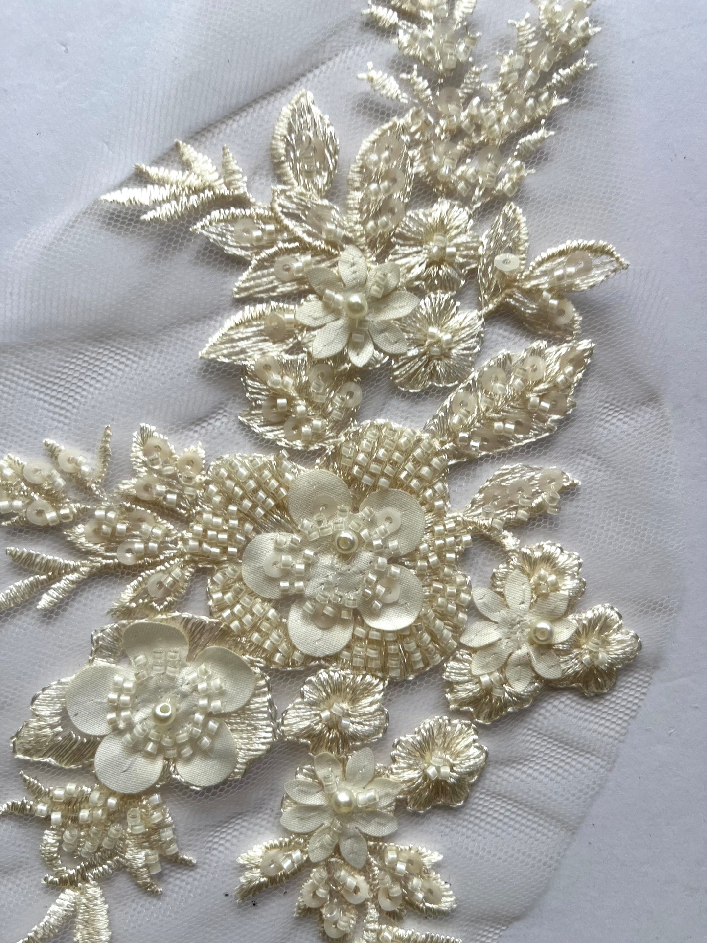 Beaded Appliqué Posy #1 - 3D#