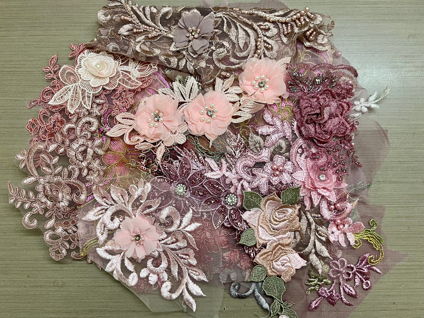 Lace Remnants -Dusky Pink