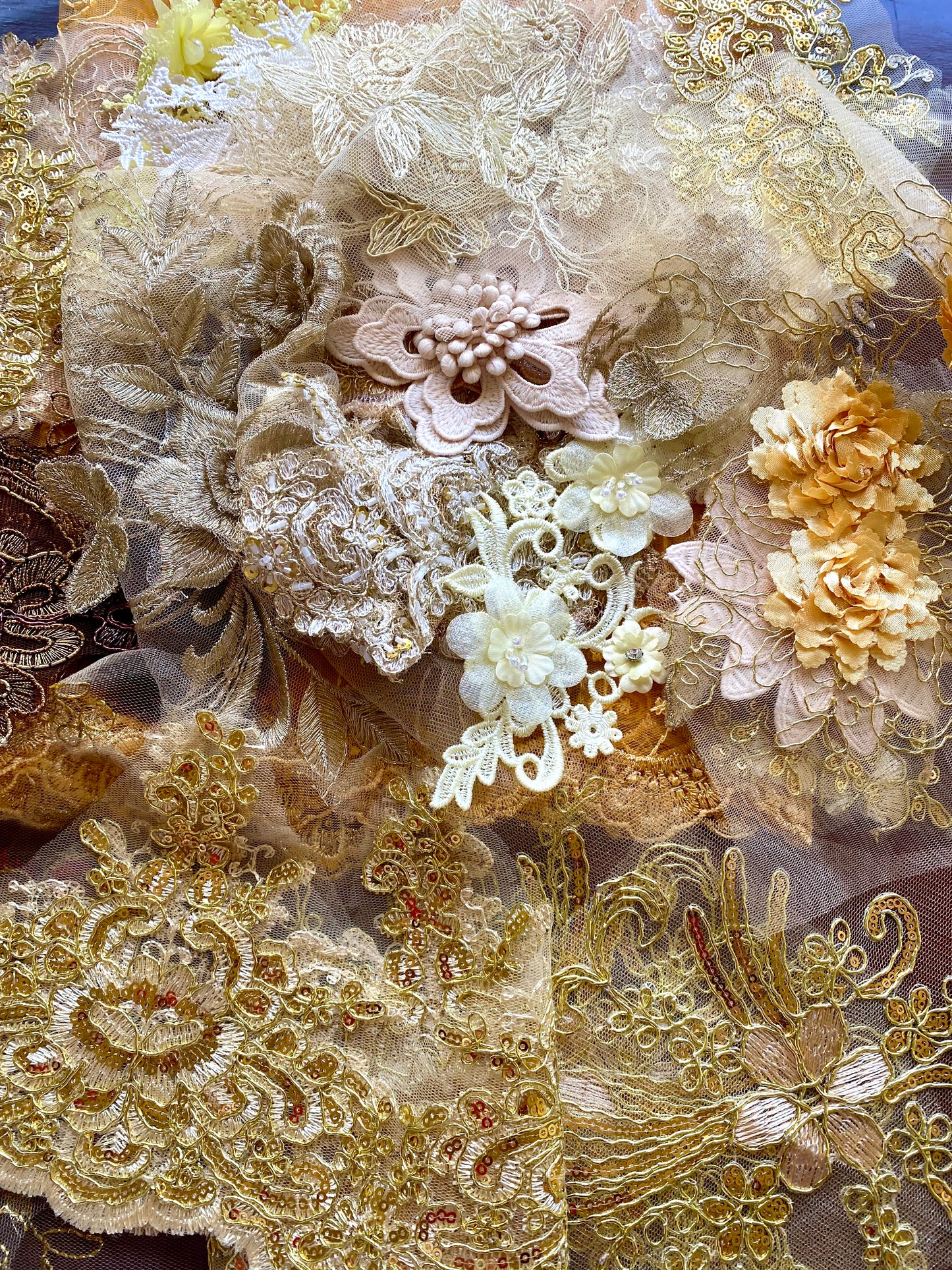 Lace Remnants -#15 Gold and Yellow