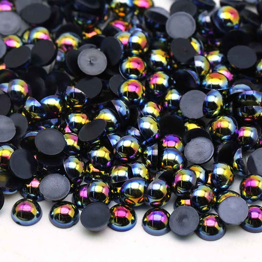 Jet Black AB - 1/2 Pearls