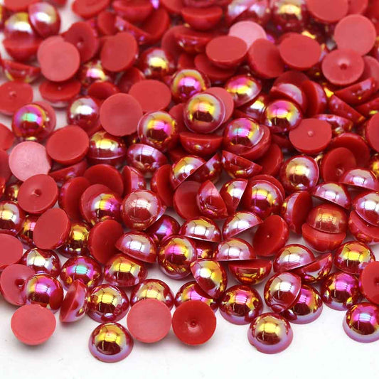 Red AB - 1/2 Pearls