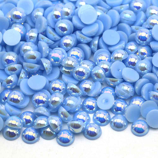 Baby Blue AB - 1/2 Pearls