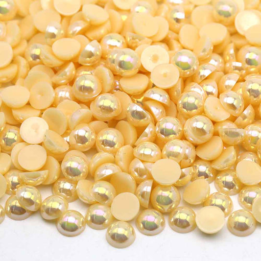 Light Peach AB - 1/2 Pearls