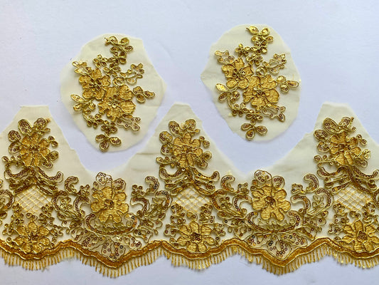 May Lace Border - Gold