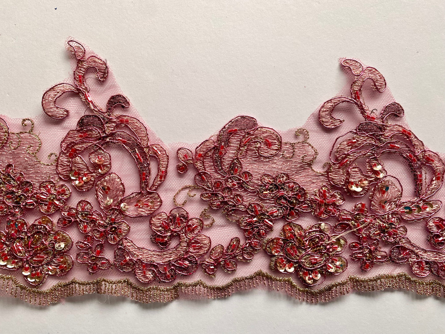 Dusky Pink Lace Trim - BLT#11