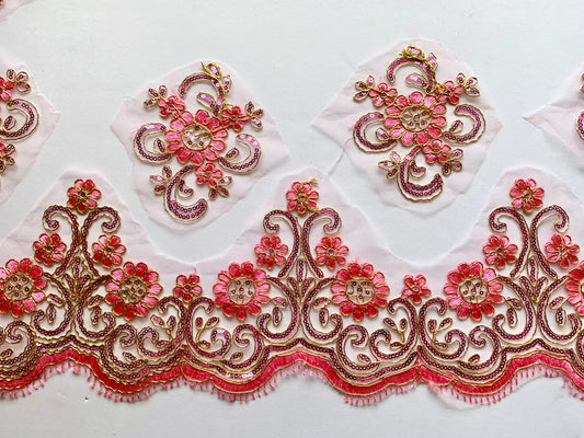 Lily Lace Border - Pink