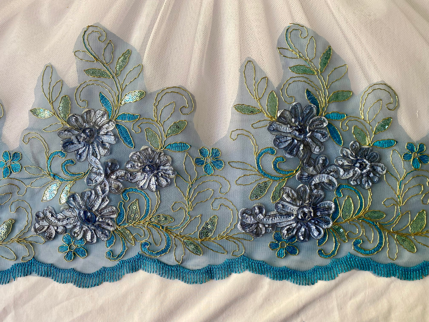 Ribbon Lace Smokey Blue #31