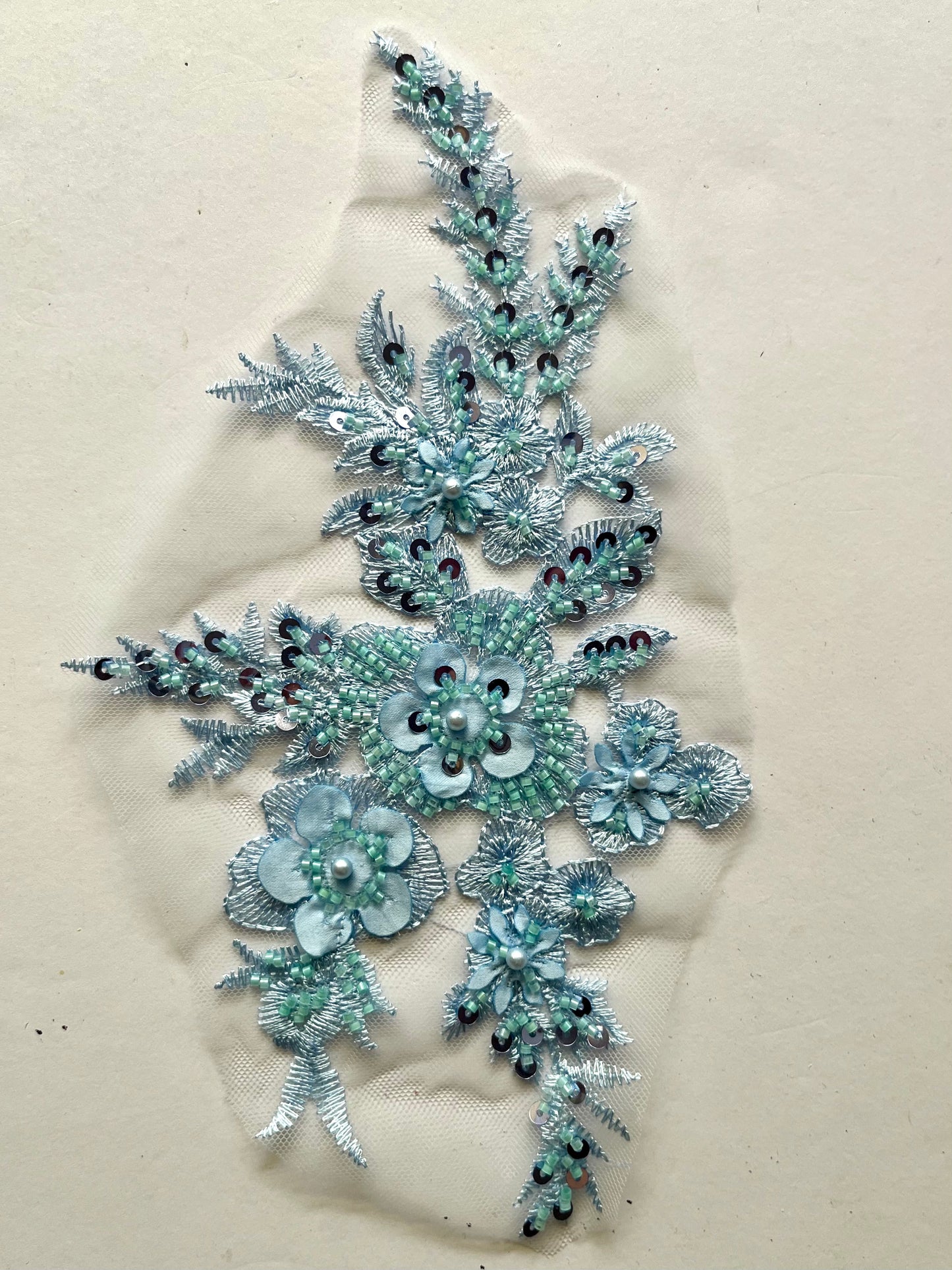 Beaded Appliqué Posy #1 - 3D#