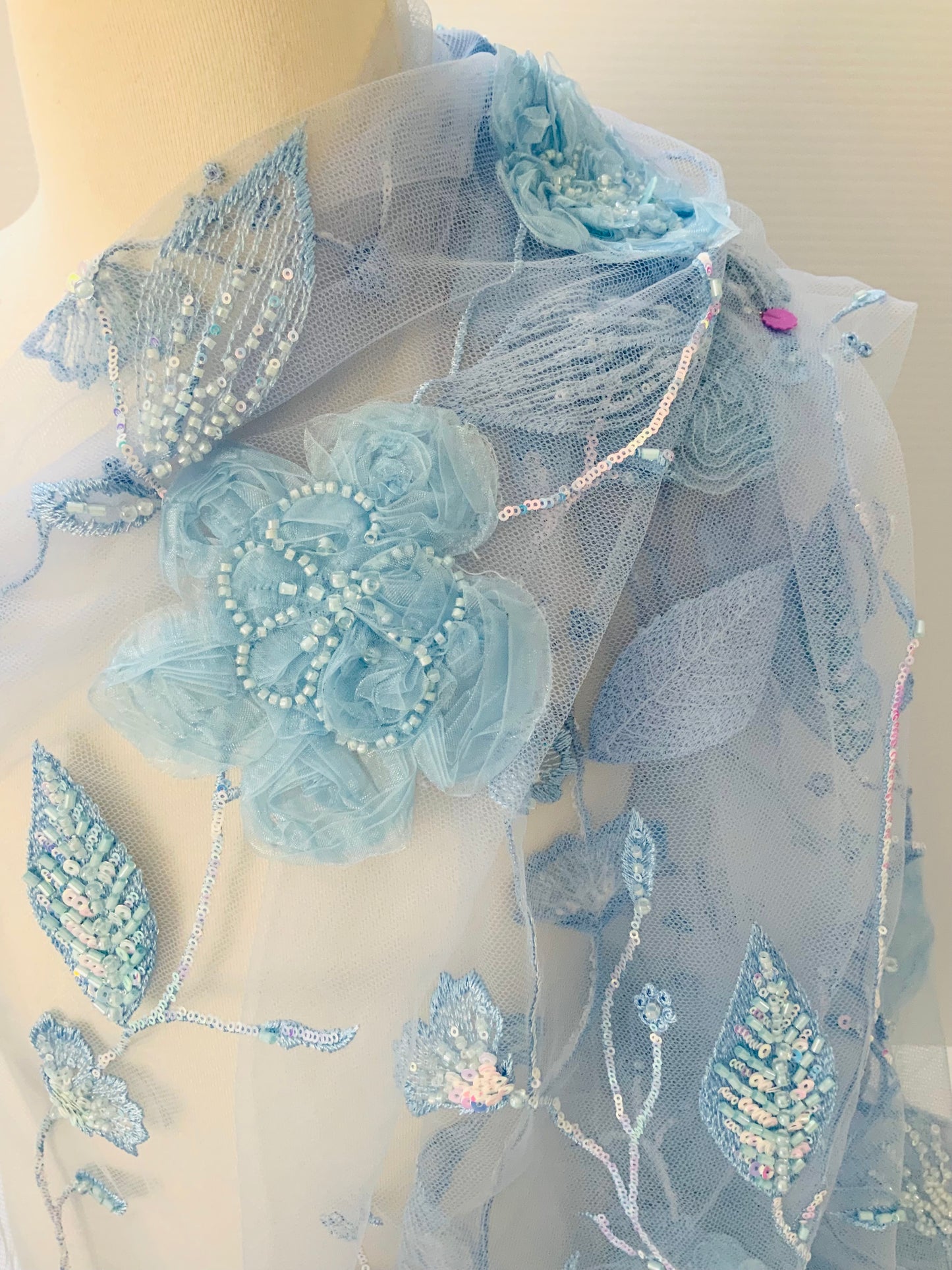 Large Roses - Baby Blue