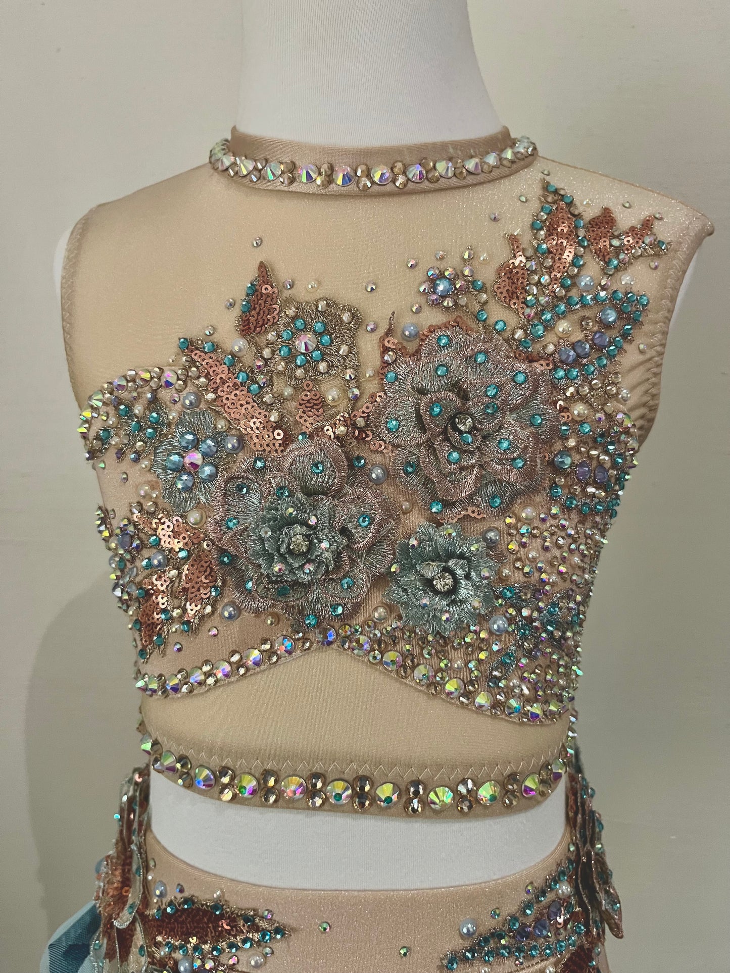Teal and Rose Gold Lyrical Size 6