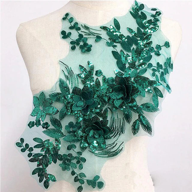 Large Sequin and 3D Flowers - 5 Colours