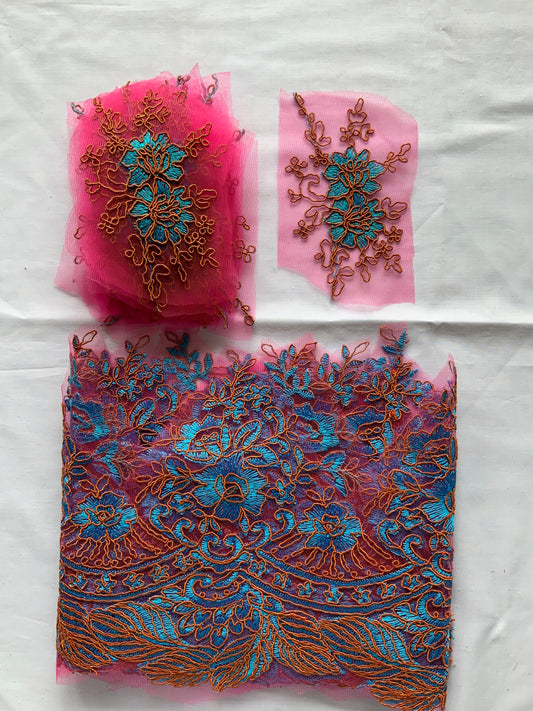 Aqua and Rose Lace #9