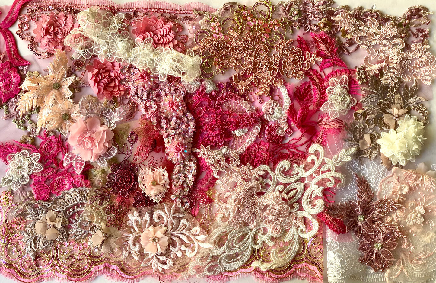 Lace Remnants -#11 Light Pink Mix