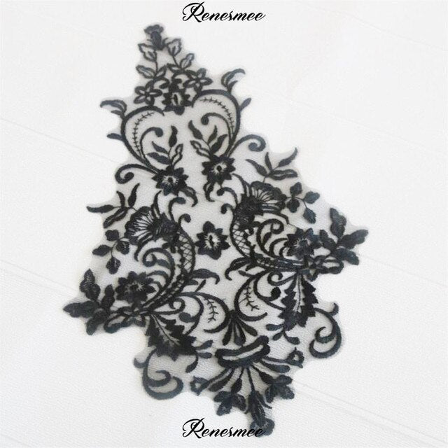 Embroidered Large Lace Applique - #5 - 12 Colours