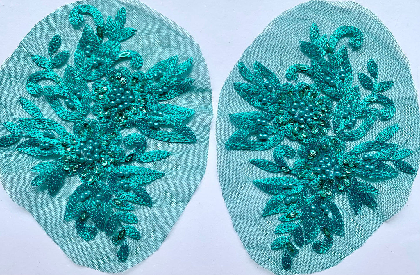 Jade Beaded Applique - #12 - NBL#25