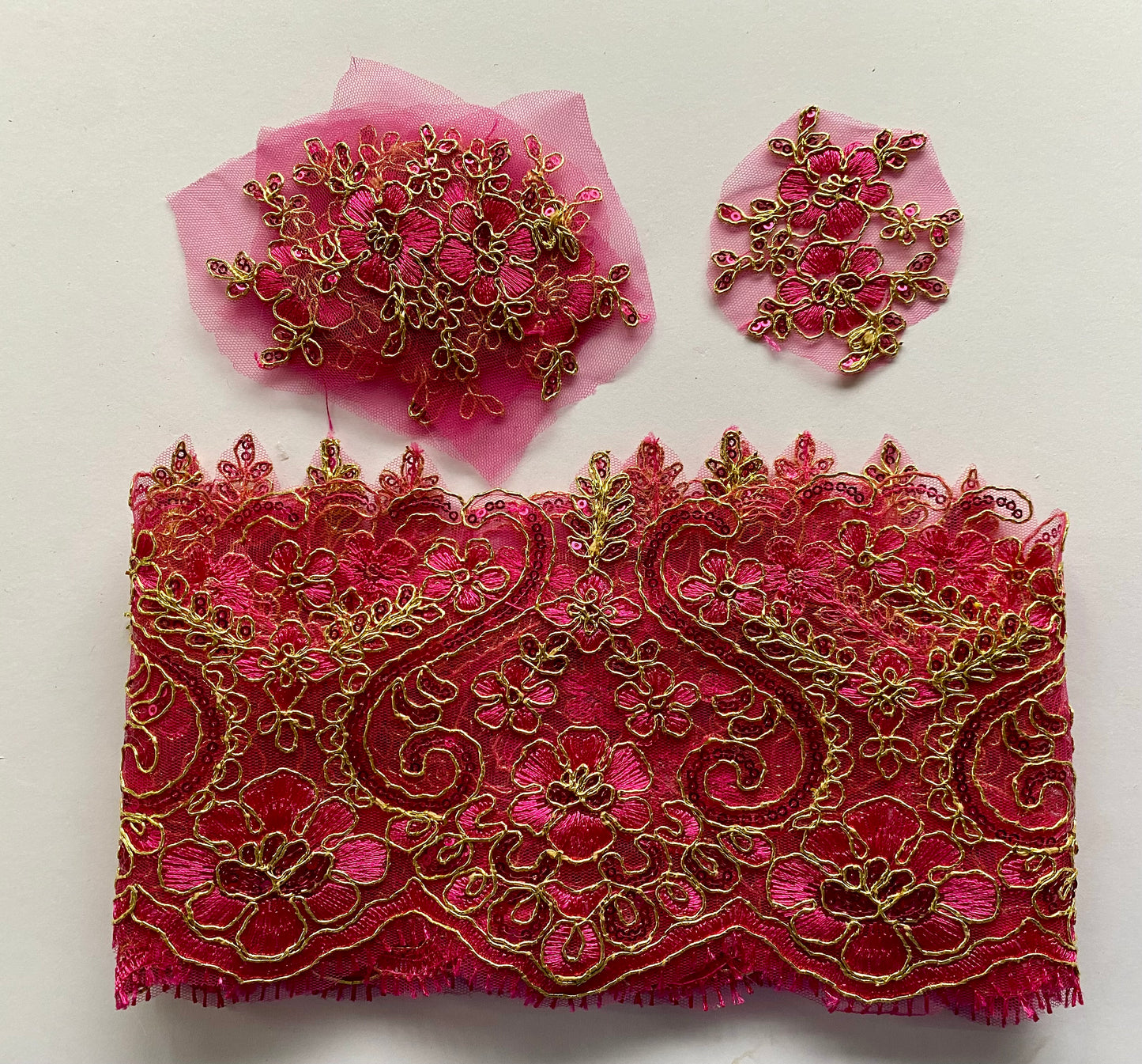 Bella Lace Border Trim- Rose