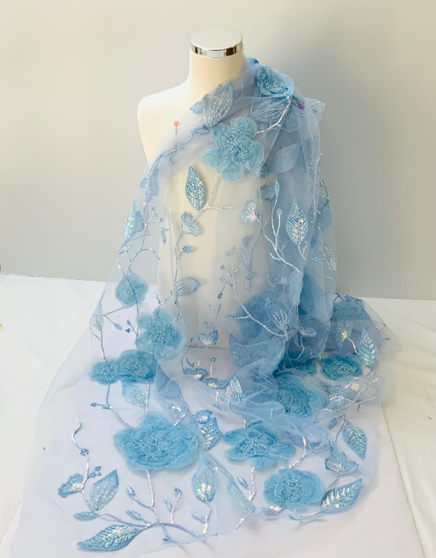Large Roses - Baby Blue