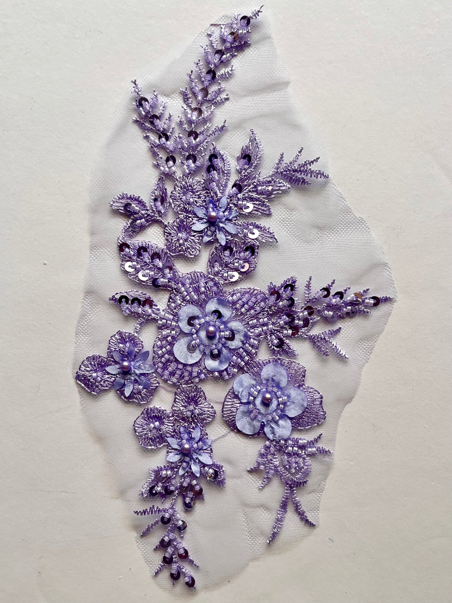 Beaded Appliqué Posy #1 - 3D#