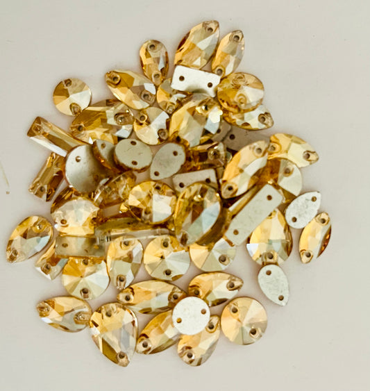 Golden Shadow - Mixed Glass Shapes