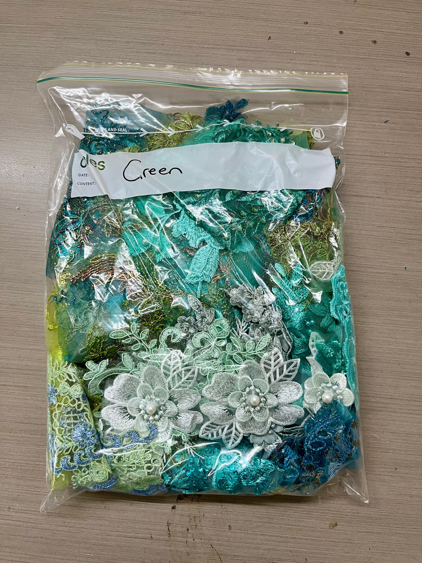Lace Remnants -Green