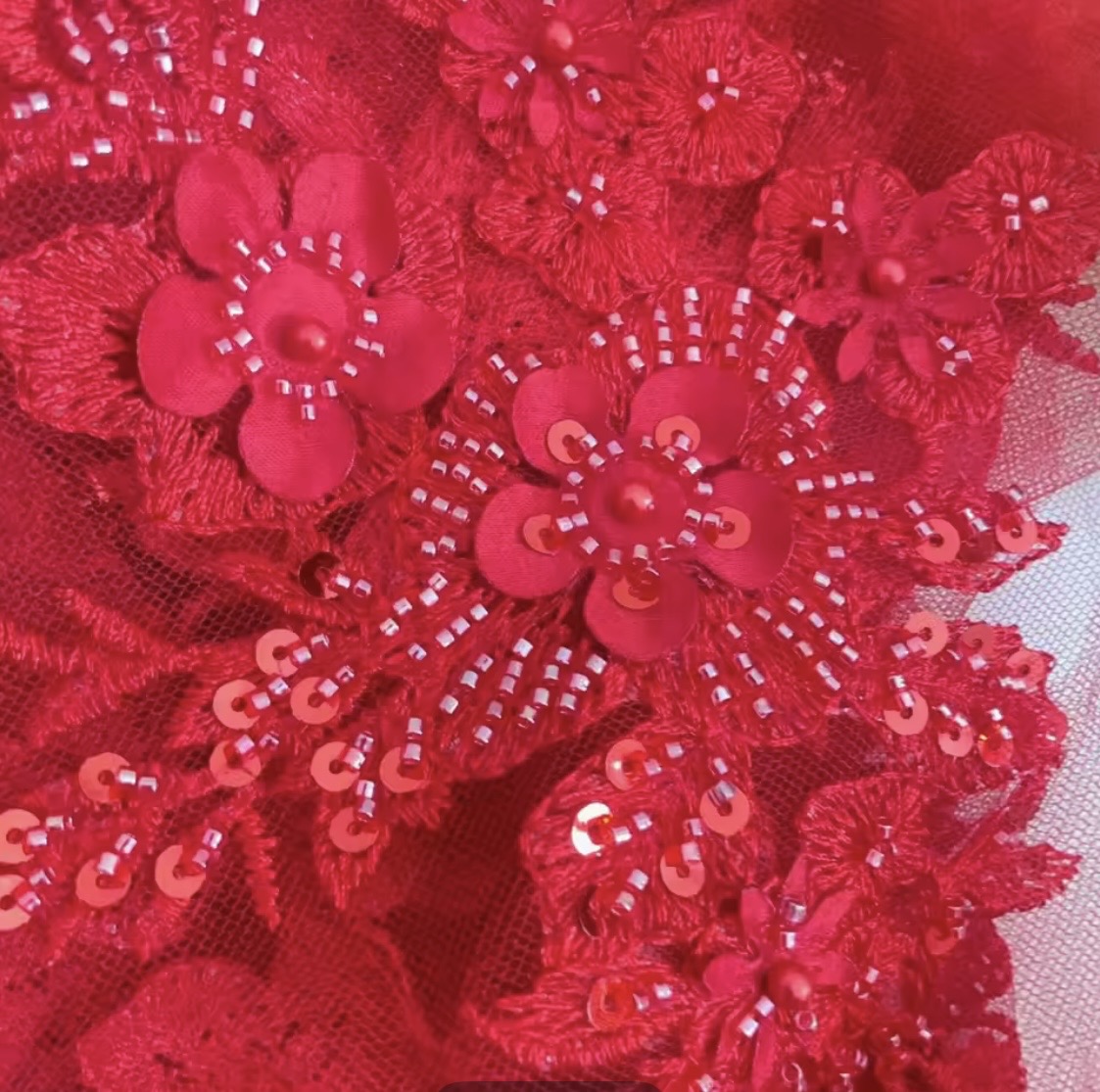 Beaded Appliqué Posy #2 - 3D#