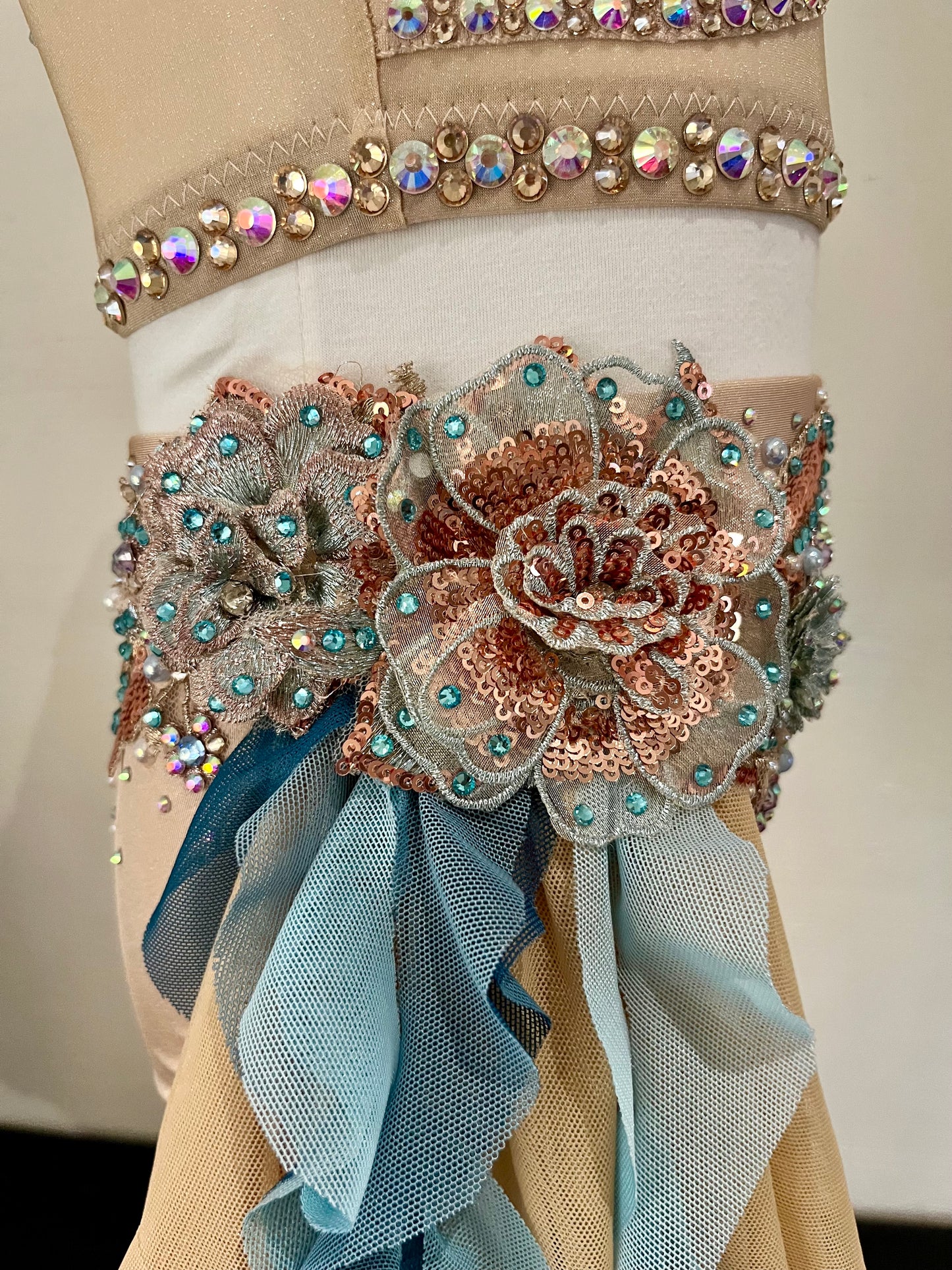 Teal and Rose Gold Lyrical Size 6