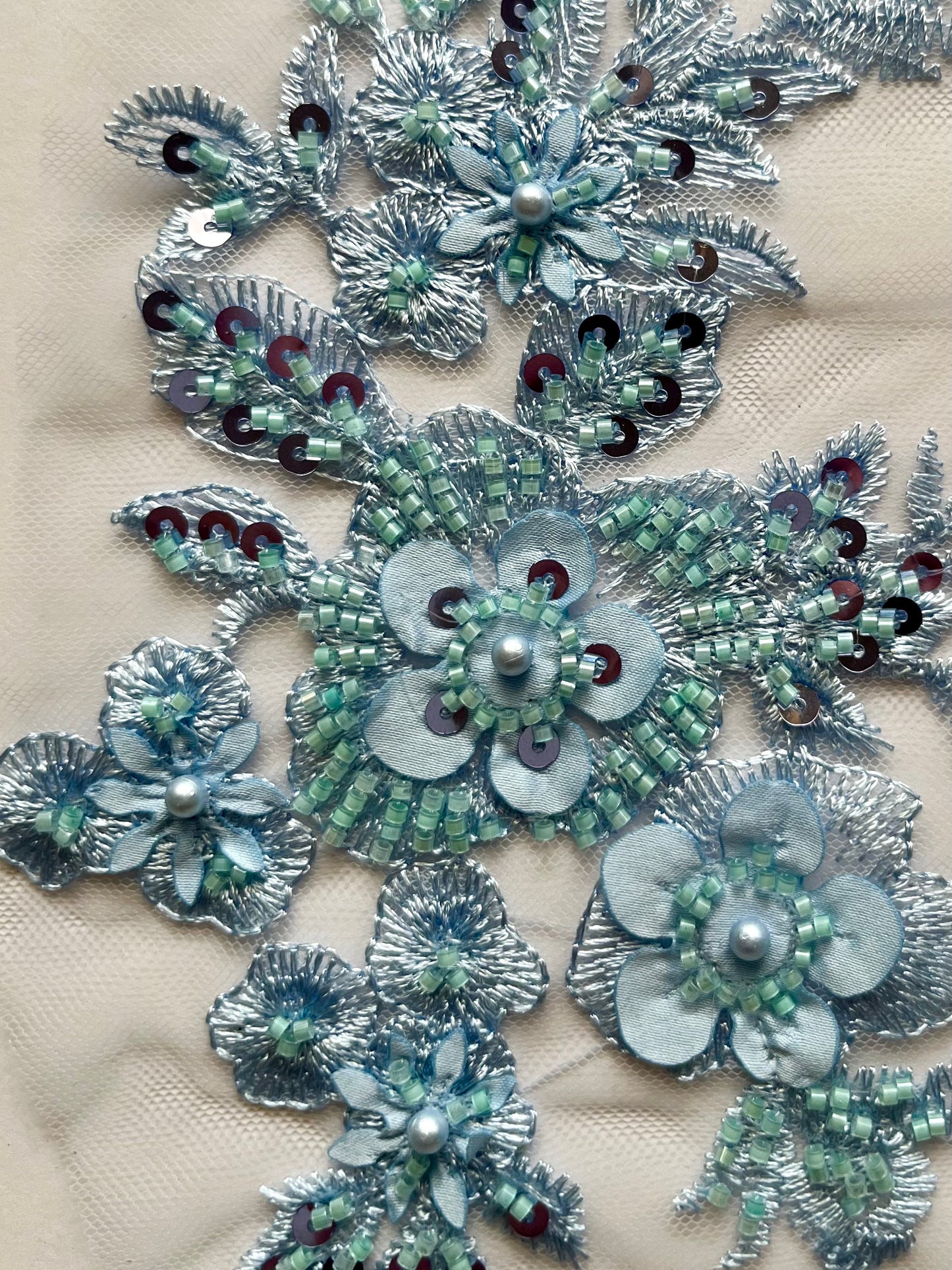 Beaded Appliqué Posy #1 - 3D#