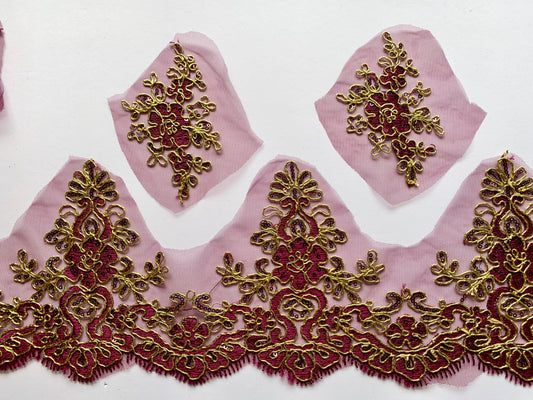 Grace Lace Border - Plum